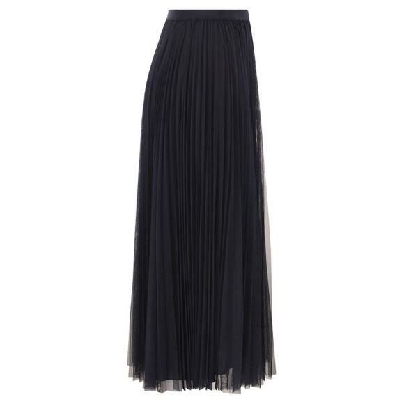 Fabiana Filippi Women Wide Pleated Tulle Skirt With Knitted Belt